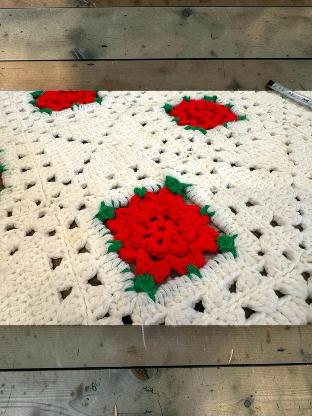 Handmade white crochet